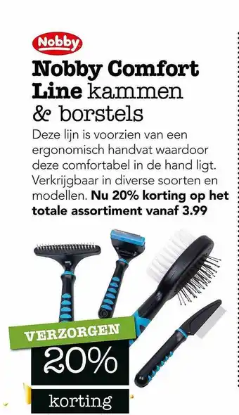 Dierspecialist Nobby Comfort Line Kammen & Borstels 20% Korting aanbieding