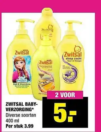 Big Bazar Zwitsal Babyverzorging aanbieding