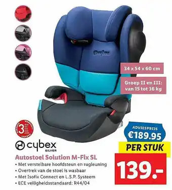 Lidl Cybex Autostoel Solution M-fix SL aanbieding