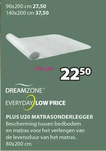 Jysk Dreamzone Plus U20 Matrasonderlegger aanbieding