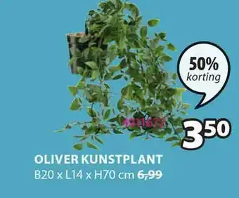 Jysk Oliver Kunstplant 50% Korting aanbieding