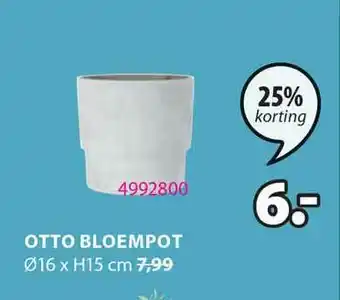 Jysk Otto Bloempot 25% Korting aanbieding