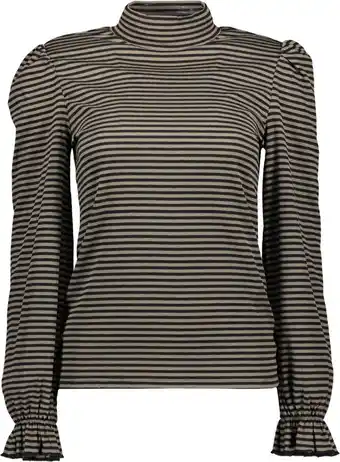 Bol.com Vila T-shirt Visabia High Neck L/s Top/pb 14087247 Brown Lentil Dames Maat - S aanbieding