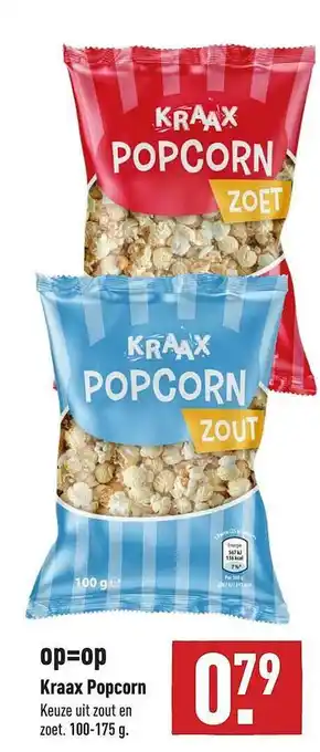 ALDI Kraax Popcorn Zout En Zoet 100-175g aanbieding