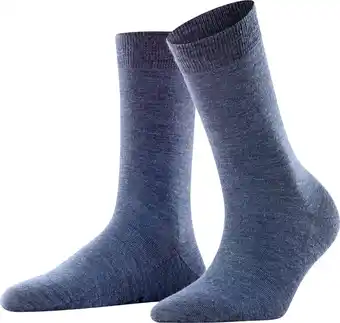 Bol.com FALKE Softmerino warme ademende merinowol katoen sokken dames blauw - Maat 41-42 aanbieding