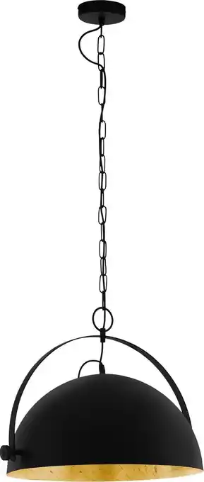 Bol.com EGLO Covaleda 1 - Hanglamp - E27 - Ø 45,5 cm - Zwart/Goud aanbieding