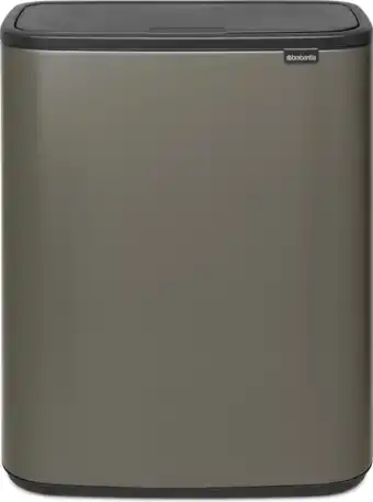 Bol.com Brabantia Bo Touch Bin Prullenbak - 60 liter - Platinum aanbieding