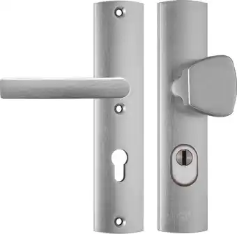 Bol.com AXA Veiligheidsbeslag (Curve Plus) Aluminium geslepen: Knop-Kruk (model S/Blok) PC72 met kerntrekbeveiliging SKG aanbieding