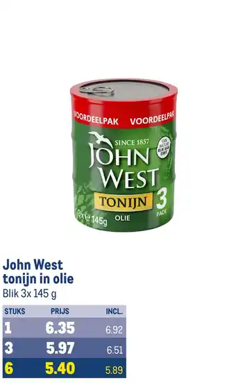 Makro John West tonijn in olie aanbieding