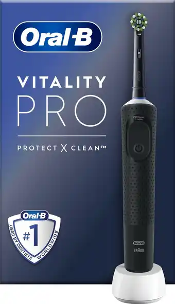 Bol.com Oral-B Vitality Pro - Zwart - Elektrische Tandenborstel - Ontworpen Door Braun aanbieding