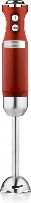 Bol.com Westinghouse Retro Staafmixer - 600W - Rood - Met Turbo-Functie aanbieding