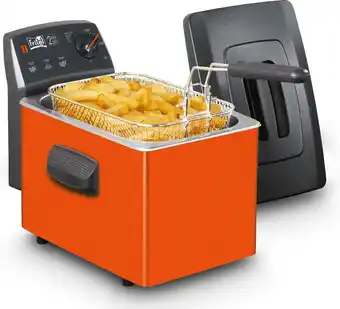 Bol.com Fritel Turbo SF 4152 - Oranje frituurpan/friteuse 3l + 2200W - ook voor vast vet aanbieding