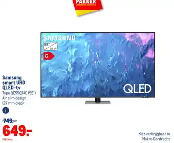 Makro Samsung smart UHD QLED-tv aanbieding