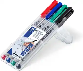 Bol.com STAEDTLER Lumocolor B non-permanente pen - Box 4 kleuren aanbieding