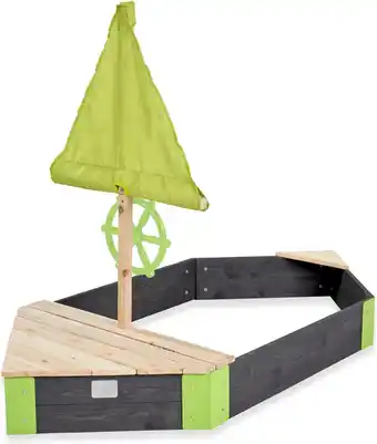 Bol.com EXIT Aksent houten zandbak boot 190x90cm aanbieding