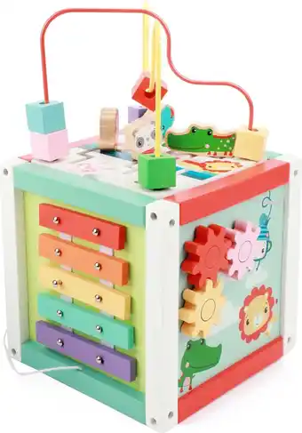 Bol.com Fisher Price Activiteiten Kubus Hout aanbieding