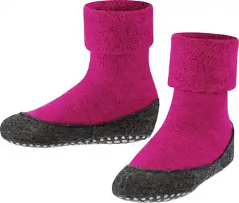 Bol.com FALKE Cosyshoe Minis antislip noppen merino wol huissokken pantoffels kinderen roze - Maat 23-24 aanbieding