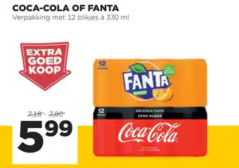 Jumbo Coca-Cola of Fanta 330 ml aanbieding