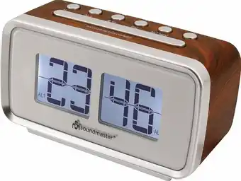 Bol.com Soundmaster UR105BR - Retro wekkerradio, houtkleur aanbieding