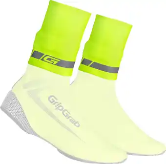 Bol.com GripGrab - CyclinGaiter Hi-Vis Regen Wielren Overschoenen Cuffs Neopreen Manchetten - Geel Hi-Vis - Unisex - Maat L/XL aanbieding