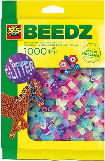 Bol.com SES Beedz - Strijkkralen - Mix Glitter - 1000 stuks - PVC vrij aanbieding