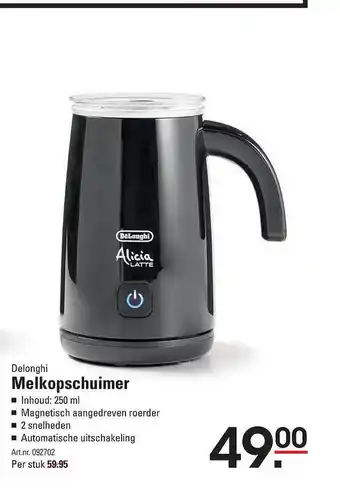 Sligro Delonghi melkopschuimer aanbieding