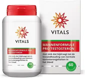 Bol.com Vitals - Mannenformule Pro - 60 tabletten - een complete formule voor het testosterongehalte en de vruchtbaarheid van de man aanbieding