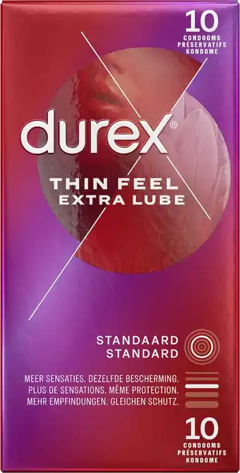 Bol.com Durex - Condoooms Thin Feel Extra Lube 10 st aanbieding