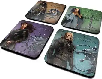 Bol.com The Witcher Set Onderleggers (4 stuks) aanbieding