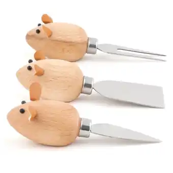 Bol.com Kikkerland Kaasmessen - Set van 3 - Muizen design aanbieding