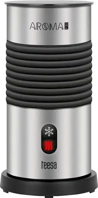 Bol.com Teesa TSA4003 - Elektrische melkopschuimer AROMA F30, 650 Watt, roestvrijstaal/zwart aanbieding
