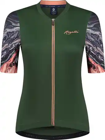 Bol.com Rogelli Liquid Fietsshirt - Korte Mouwen - Dames - Groen, Koraal - Maat S aanbieding