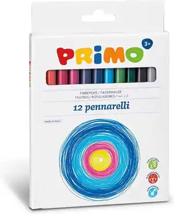 Bol.com Primo viltstiften 12 kleuren puntdikte 2,5mm aanbieding