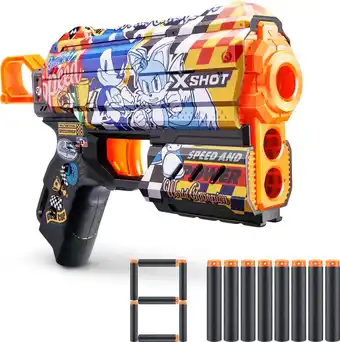 Bol.com ZURU XSHOT Skins Flux Blaster - Super Speed Skin - Met 8 pijltjes aanbieding