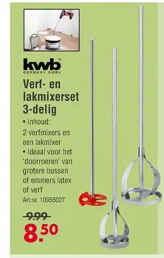 Enorm KWB verf- en lakmixerset 3-Delig aanbieding