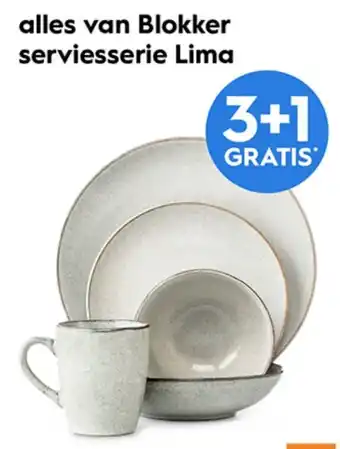 Blokker alles van Blokker serviesserie Lima aanbieding