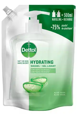 Bol.com Dettol Refill Hydrating Aloe Vera 500ML aanbieding
