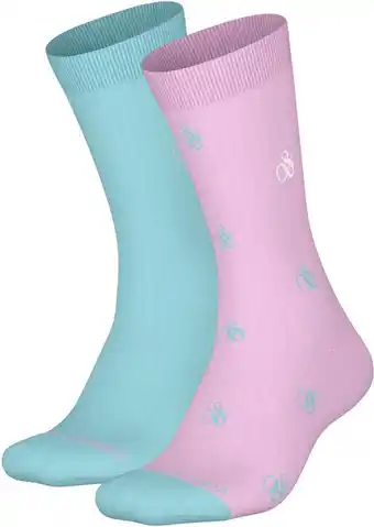 Bol.com Scotch & Soda Ampersand Classic Sock (2-pack) - heren sokken - lila - turquoise - Maat: 39-42 aanbieding