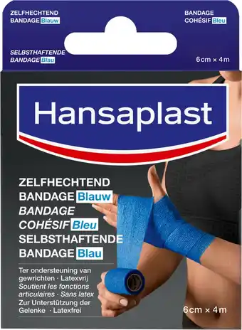 Bol.com Hansaplast Zelfhechtend Sportbandage Blauw One size - 6 cm x 4 m aanbieding