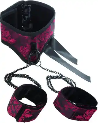 Bol.com CalExotics - Posture Collar with Cuffs - Bondage / SM Collar and leash Zwart aanbieding