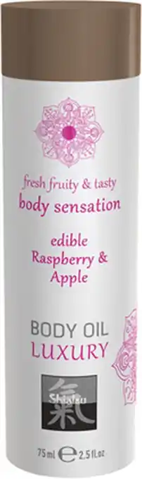 Bol.com Shiatsu Luxe Eetbare Body Oil - Framboos & Appel aanbieding