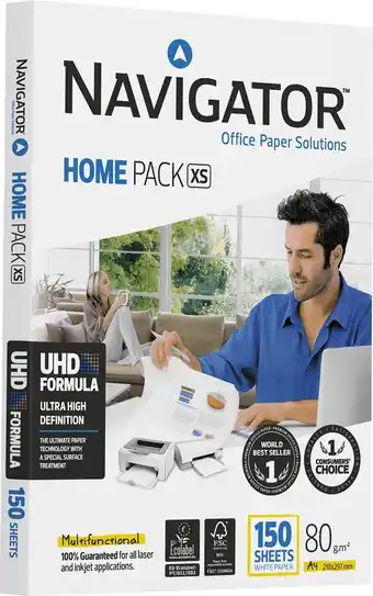 Bol.com Navigator Home Pack XS printpapier ft A4,80 g, pak van 150 vel aanbieding