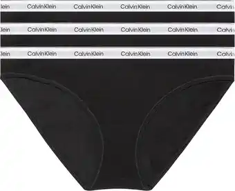 Bol.com Calvin Klein Bikini 3pack Dames Slips - Zwart/zwart/zwart - Maat XL aanbieding