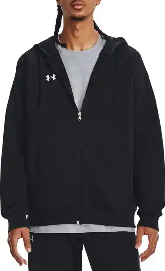 Bol.com Under Armour UA Rival Fleece FZ Hoodie Heren Sportvest - Zwart - Maat XXL aanbieding