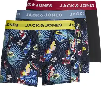 Bol.com Jack & Jones Boxershorts Heren Trunks JACFLOWER BIRD Print 3-Pack - Maat XL aanbieding