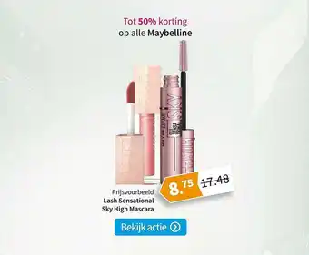 Plein.nl Maybelline Lash Sensational Sky High Mascara Tot 50% Korting aanbieding