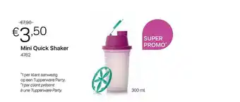 Tupperware Mini Quick Shaker aanbieding