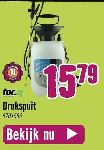 Hornbach For_q Drukspuit aanbieding