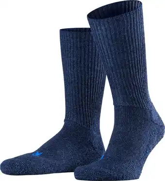 Bol.com FALKE Walkie Ergo anatomische pluche zool merinowol sokken unisex blauw - Maat 37-38 aanbieding