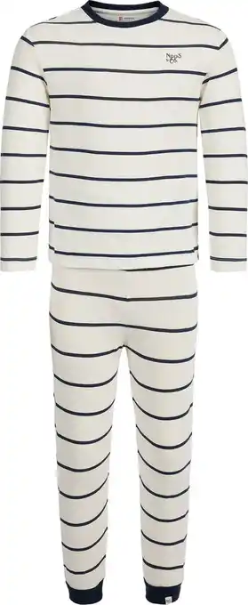 Bol.com Noppies Pyjamaset Waco - Whisper White - Maat 110 aanbieding